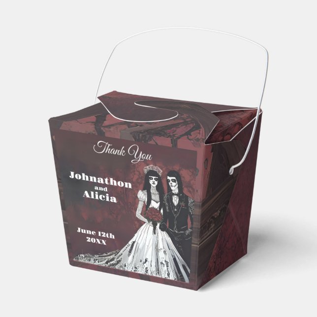 Gothic Bröllop Tack Goth keepsakbox Presentaskar (Framsidan Sidan)