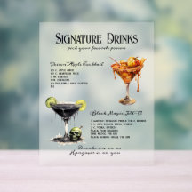 Gothic Bröllop Whimsigoth Namnteckning Drinks Sign
