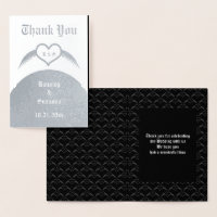 Gothic Bröllop Winged Heart Anpassningsbar Monogra