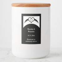 Gothic Bröllop Winged Heart Anpassningsbar Monogra