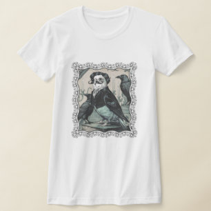 Gothic Budgie Edgar Allan Poe Inspired Parakeet T Shirt