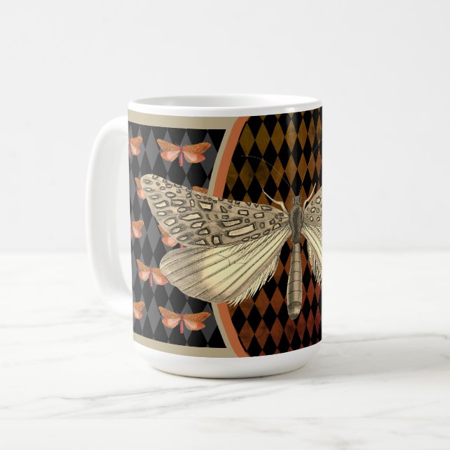 Gothic Butterfly Diamond Halloween Kaffemugg (Framsida vänster)