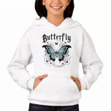 Gothic Butterfly Graphic trendig girl Hoodie