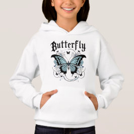 Gothic Butterfly Graphic trendig girl Hoodie T Shirt