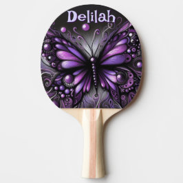 Gothic Butterfly Lila Black Personlig Pingisracket