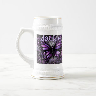 Gothic Butterfly Lila Black Personlig Sejdel