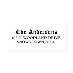 Gothic CalliGraph Namn och Adress Självfärgande Stämpel