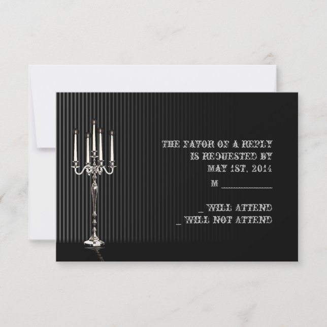 Gothic Candelabra om Svaret på Svaret på Svarta Si OSA Kort (Framsida)