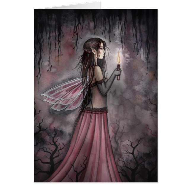 Gothic Candle Fairy Card av Molly Harrison Hälsningskort (Framsidan)