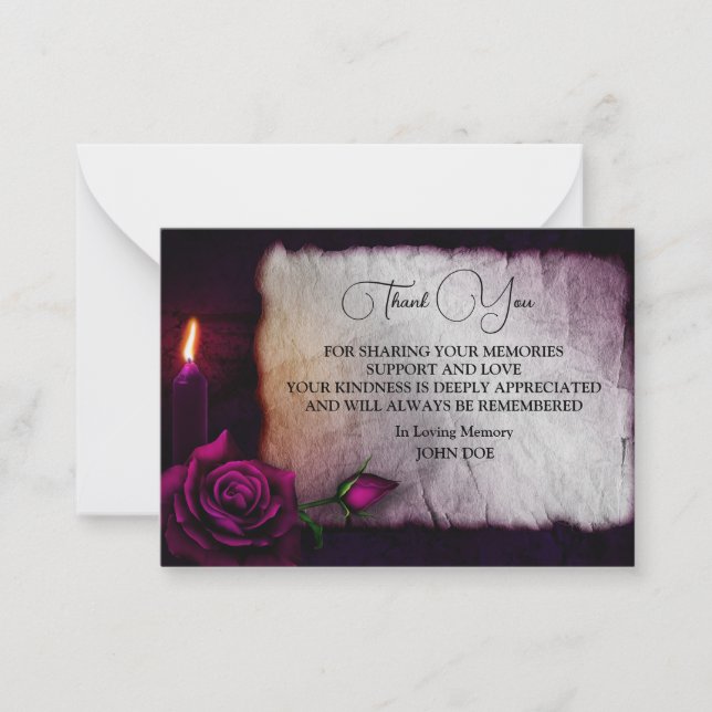 Gothic Candle Ro Tack Anteckningskort (Framsida)