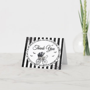 Gothic Carriage Halloween Baby Shower Tack Kort
