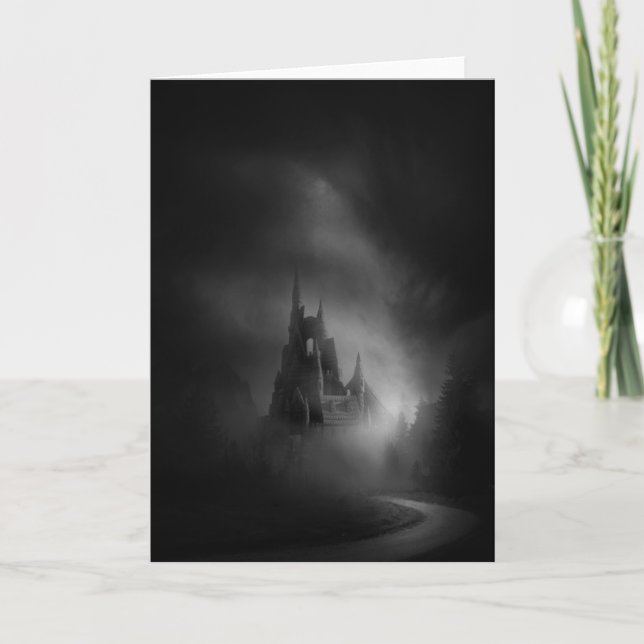 Gothic Castle Bröllop Card Kort (Framsida)