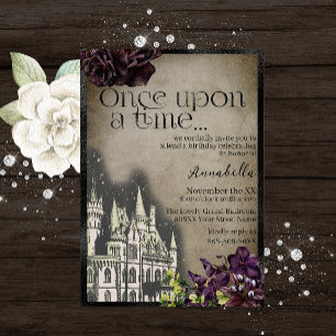 Gothic Castle Fairy Tale Theme Inbjudningar