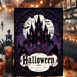 Gothic Castle Halloween fest Inbjudningar