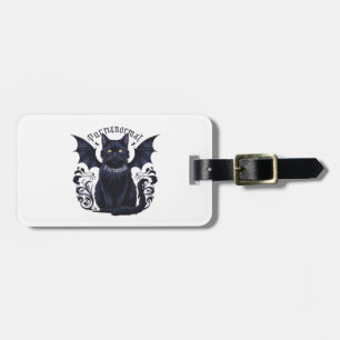 Gothic Cat med Fladdermus Vingar Bagagebricka