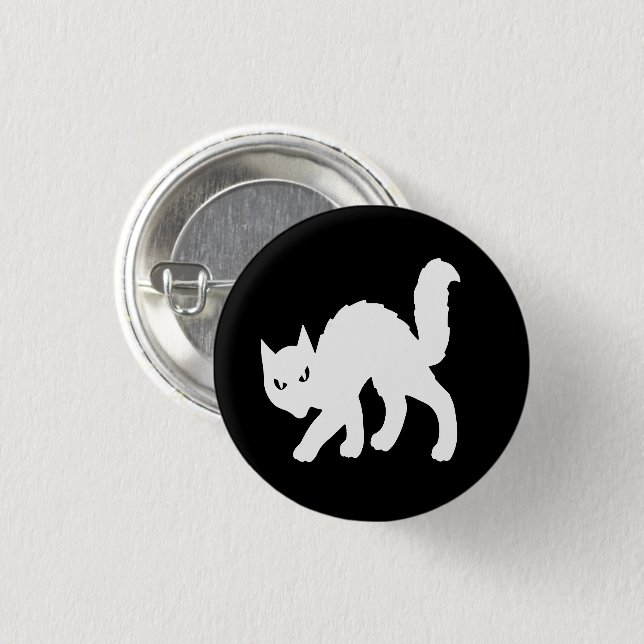 GOTHIC CAT PIN KNAPP (Framsida & baksida)