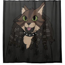 Gothic Cat Shower Curtain