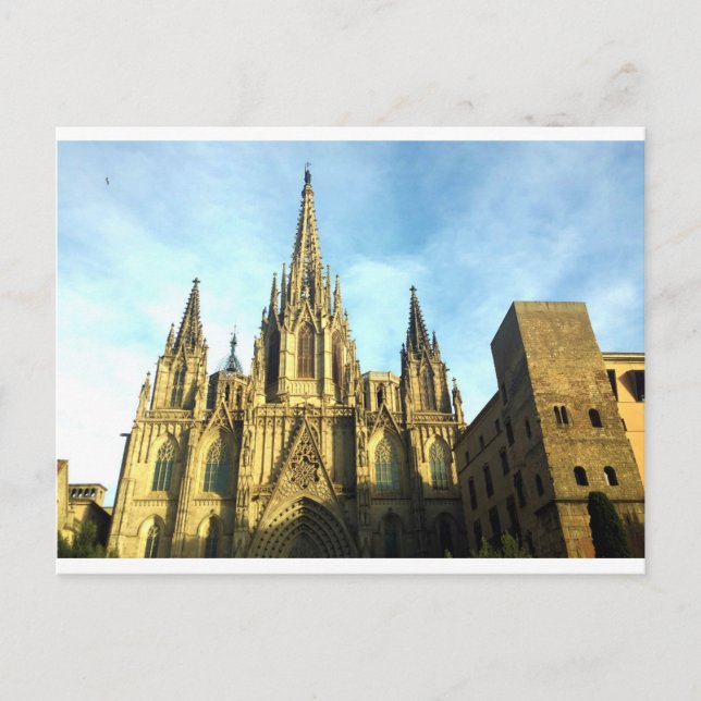 Gothic Cathedral Barcelona, Barri Gotic Vykort (Framsida)