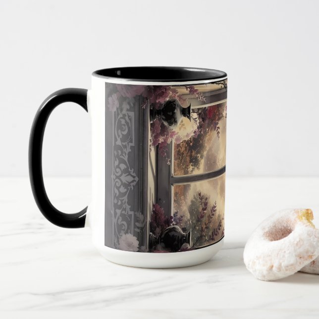 Gothic Cathedral Window Lila Ro Art Mugg (Med munk)