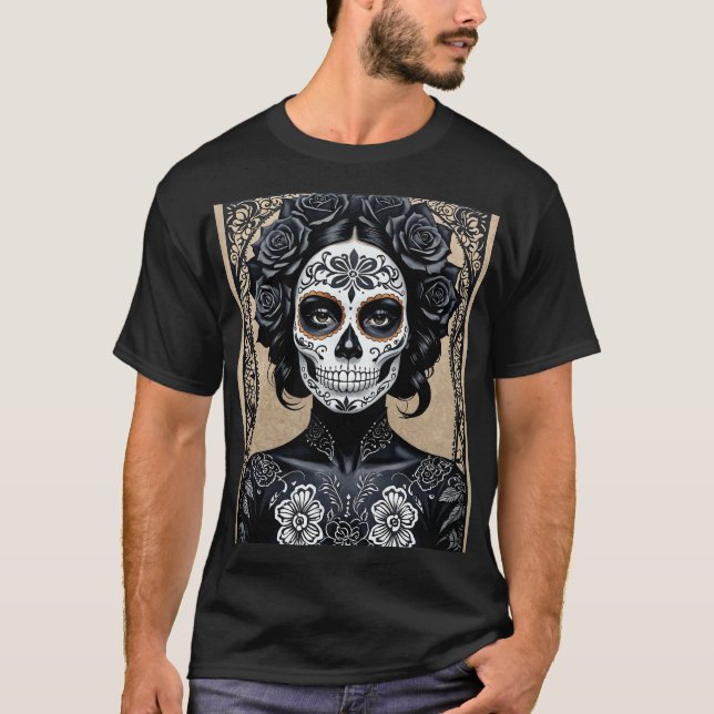 Gothic Catrina Day of the dead Tee (Framsida)