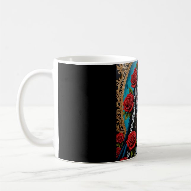 Gothic Catrina med Ro Dag Tee Kaffemugg (Vänster)