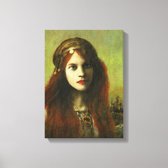 Gothic Celtic Girl Wrapped Canvas (Framsida)