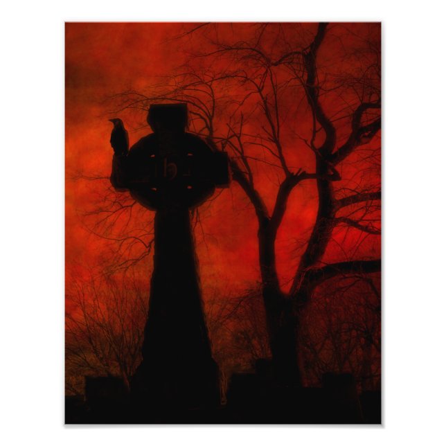 Gothic Celtic Red Fototryck (Framsidan)