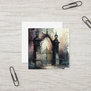 Gothic Cemetery Grind-seriens design 12 Fyrkantigt Visitkort