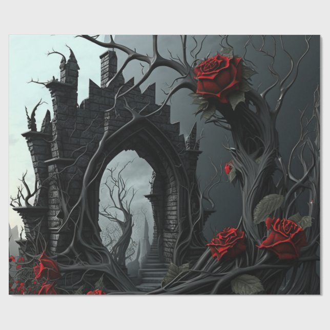 Gothic Cemetery Ro Garden Presentpapper (Platt)