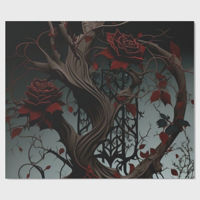 Gothic Cemetery Ro Garden Presentpapper (Platt)