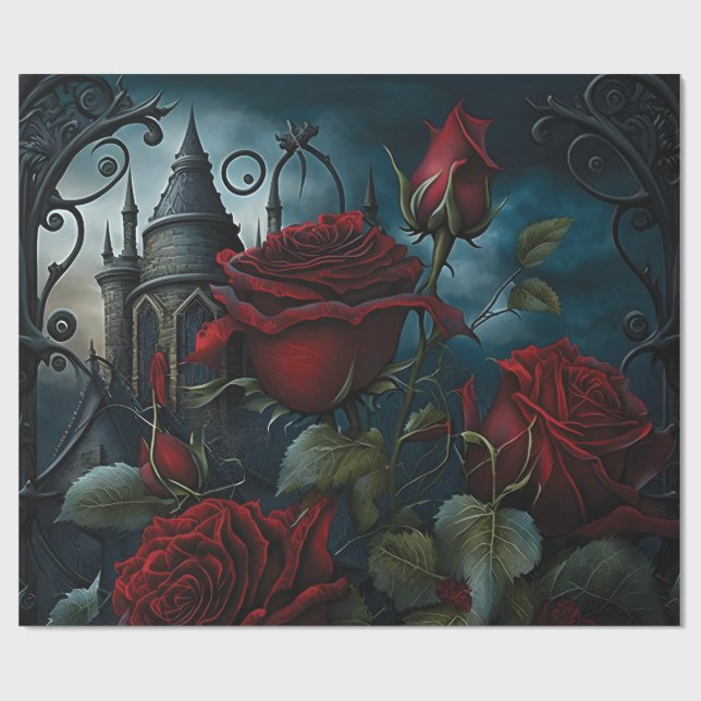 Gothic Cemetery Ro Garden Presentpapper (Platt)