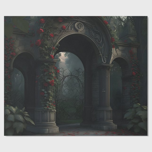Gothic Cemetery Ro Garden Presentpapper (Platt)