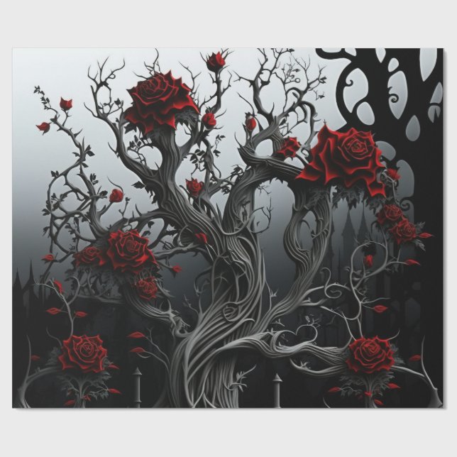 Gothic Cemetery Ro Garden Presentpapper (Platt)