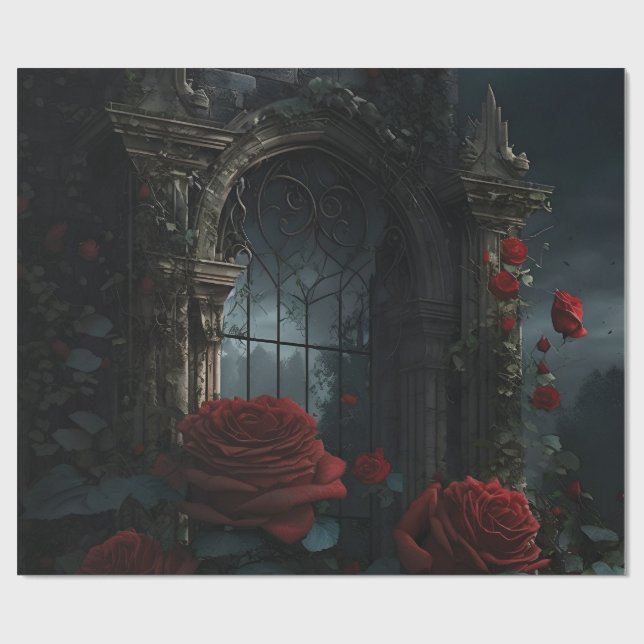 Gothic Cemetery Ro Garden Presentpapper (Platt)