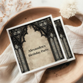 Gothic Chandelier Midnight Birthday Pappersservett