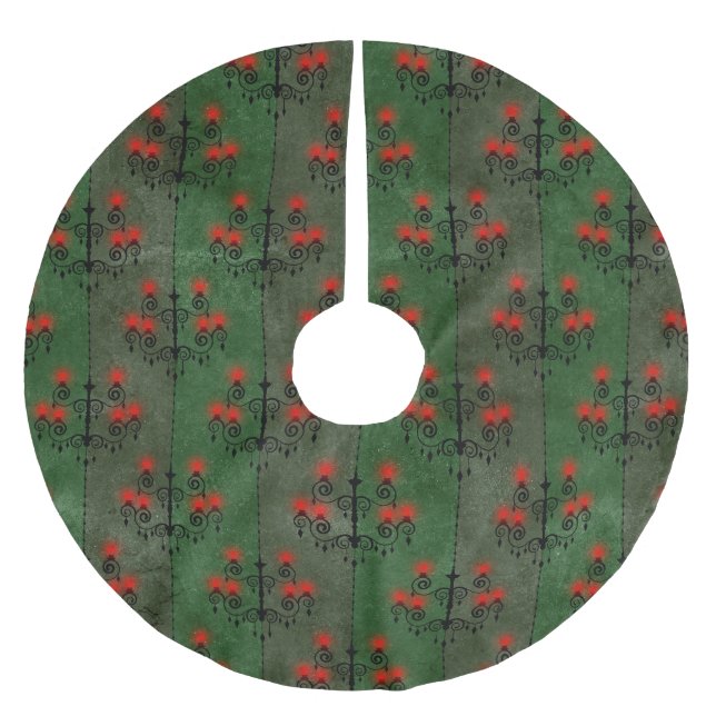 Gothic Chandelier Mönster Helgdag Julgransmatta Borstad Polyester (Framsidan)