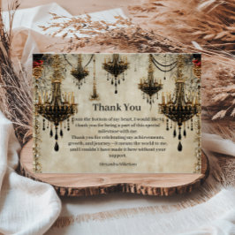 Gothic Chandelier Roses Birthday Tack Kort