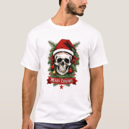 Gothic Cheer: Död Skull God jul T Shirt
