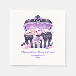 Gothic Chest Halloween Goth Bokar for Baby Shower Pappersservett