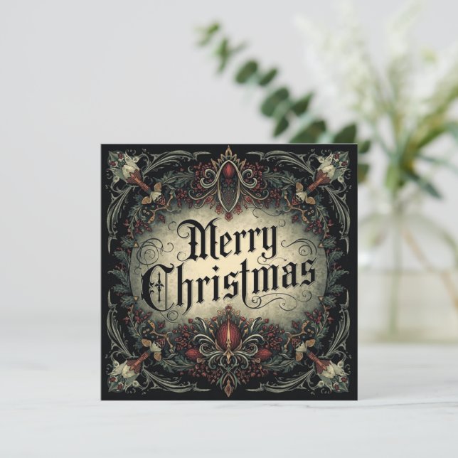 gothic christmas card kort (Stående Fram)
