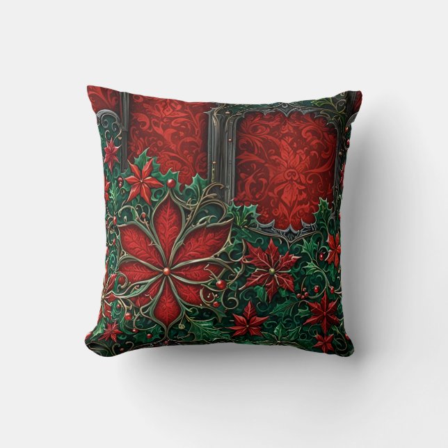 Gothic Christmas Throw Pillow Kudde (Framsida)