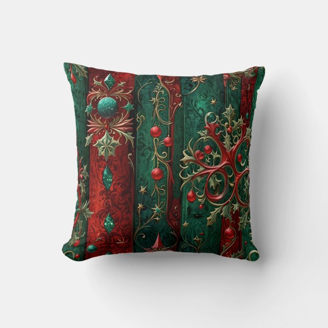 Gothic Christmas Throw Pillow Kudde (Framsida)