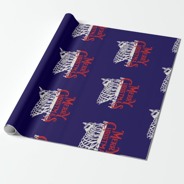 Gothic Christmat Wrapping Papper Presentpapper (Utrullad)