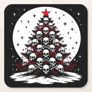 Gothic Chrsitmas Träd I Underlägg Papper Kvadrat