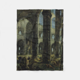 Gothic Church Ruins (av Carl Blechen) Fleecefilt