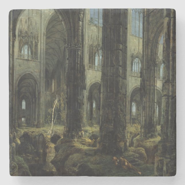 Gothic Church Ruins (av Carl Blechen) Stenunderlägg (Framsidan)