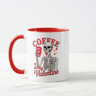 Gothic Coffee är min älskling skelett som dricker  Mugg