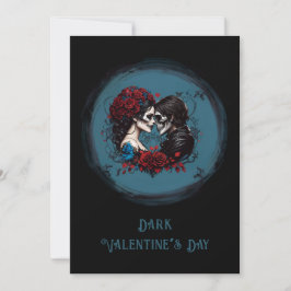 Gothic Couple Älskare Valentine Day Helgdag Kort