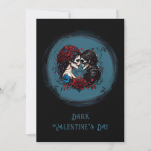 Gothic Couple Älskare Valentine Day Helgdag Kort