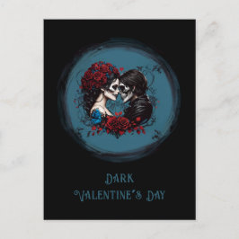 Gothic Couple Älskare Valentine Day Helgdag Vykort